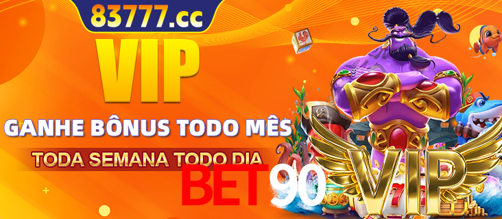 Banner promocional do BET90 oferecendo 100% de recompensas adicionais contínuas para quem fizer o login diário (Daily sign-in), com um mascote de coelho.